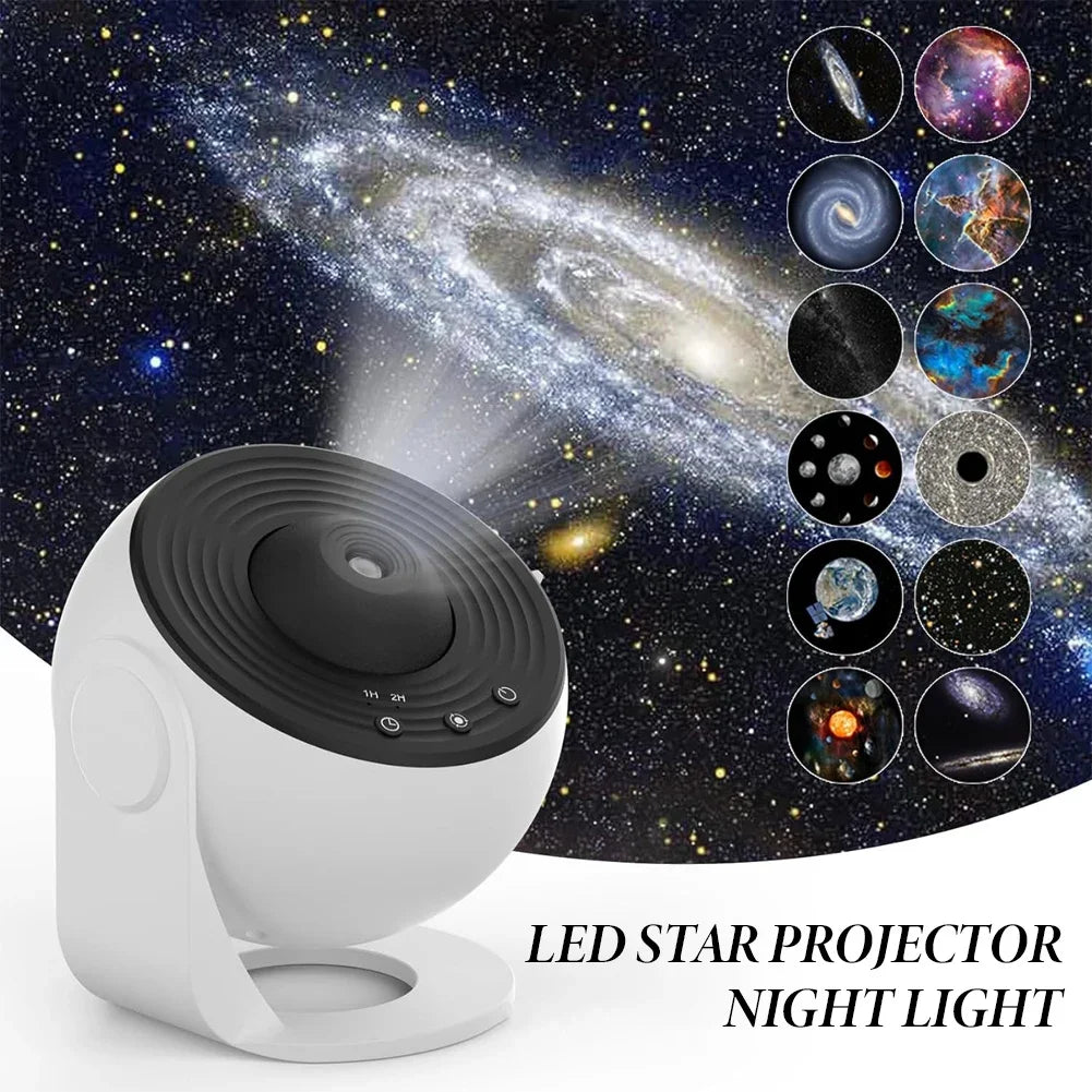 Night Light Galaxy Projector Starry Sky Projector 360° Rotate Planetarium Lamp For Kids Bedroom Valentines Day Gift Wedding Deco