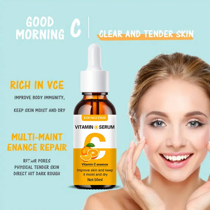 2pcs Vitamin C and retinol fortified serum rich in VC,keep skin hydrated and smooth,smooth fine lines and wrinkles,delicate skin