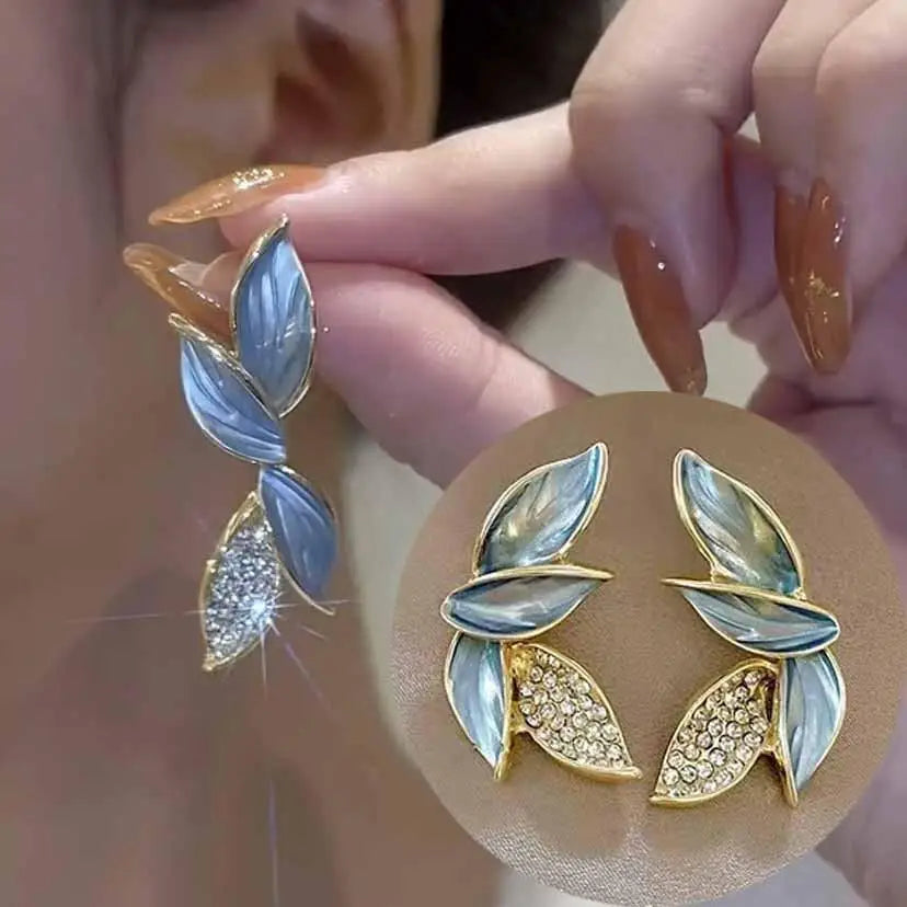 925 Silver Needle Korean Fashion Bow Crystal Drop Earrings For Women Jewelry 2025 Trending New Luxury Zircon Butterfly Earrings