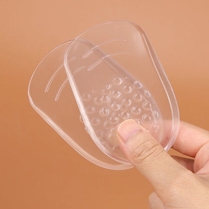 Silicone Gel Heel Cups - Shoe Inserts for Plantar ache, Sore Heel Pain,  - Pad and Shock Absorbing Support for Women (1 Pairs）
