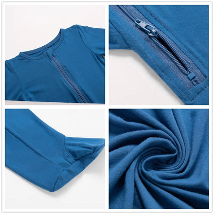 New Fashion Baby Rompers Bamboo Fiber Baby Boy Girl Clothes Long Sleeve Footed Newborn Baby Clothes Infant Bebe Jumpsuit Zipper