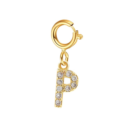 Personalized bracelet diy name initial letter pendant Gold Color Bracelet Stainless Steel Twist Cuban Chain Bracelet for Women