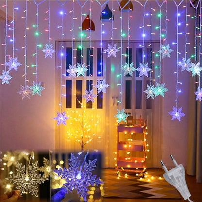 4M Led Light Curtain Garland Holiday Lighting Christmas Decorations Bedroom Party Lights New Year's Eve Fairy Home Decoration