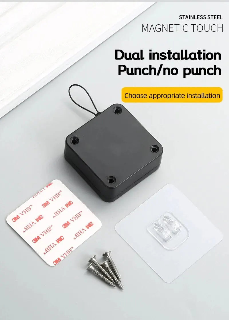 Automatic Drawstring Door Closer, Sliding Door, Office, Bathroom, Bedroom, Household, Simple Silent and Non Punching Door Closer