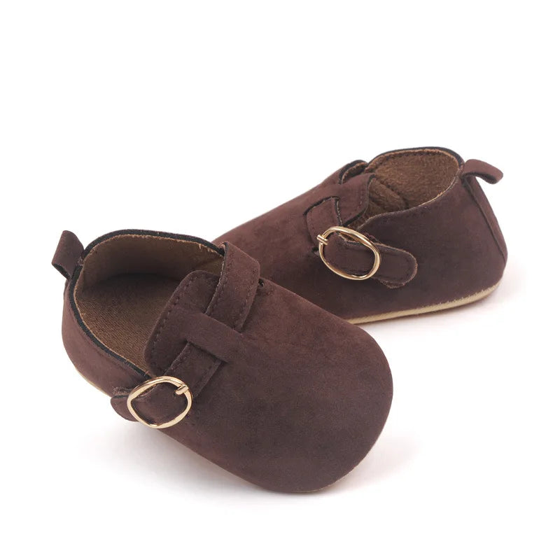 New Baby Shoes Retro Leather Boy Girl Shoes Multicolor Toddler Rubber Sole Anti-slip First Walkers Infant Newborn Moccasins