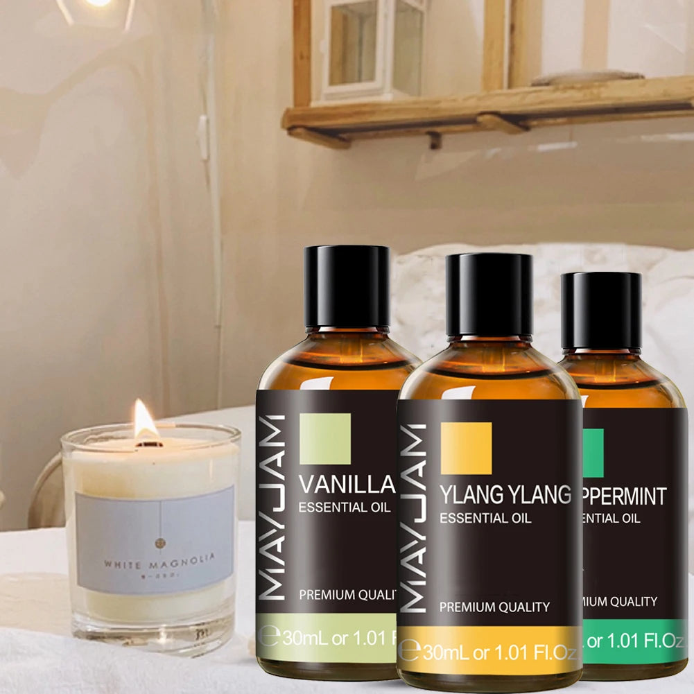 MAYJAM 30ML with Dropper Essential Oils Oregano Lemon Eucalyptus Spearmint Neroli Helichrysum Turmeric Anise Star Tea Tree