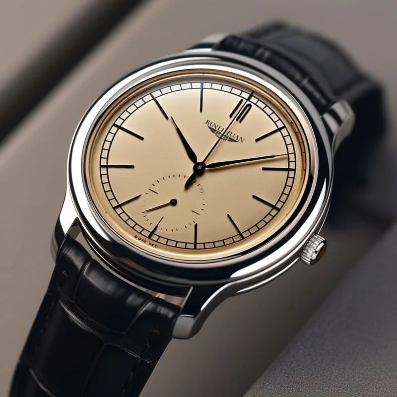 Men Fashion Retro Leather Watch Quartz Analog Business Wristwatch Birthday Gift