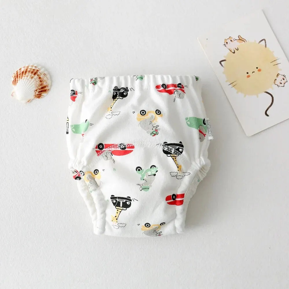 Cartoon Baby Diaper Infant Nappy Pocket Ecological Training Panties Reusable Cotton Baby Training Pants Newborn Cloth Diaper