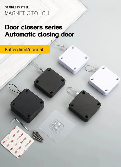 Automatic Drawstring Door Closer, Sliding Door, Office, Bathroom, Bedroom, Household, Simple Silent and Non Punching Door Closer